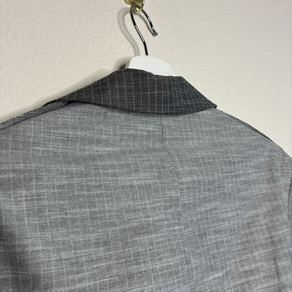 Topshop Deconstructed Pin Stripe Two Toned Gray Suit Blazer (2) Pant (4) - Picture 8 of 16